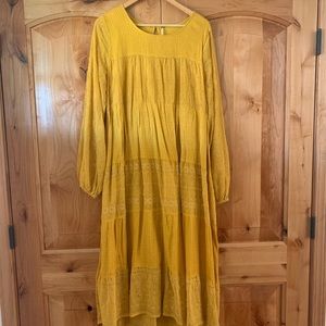 Free People Mustard midi Dress
